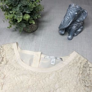 LC | Cream Lace & Bow Crop Top